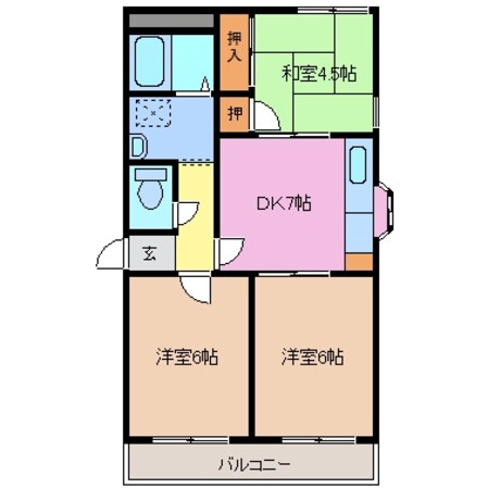 楠駅 徒歩15分 2階の物件間取画像